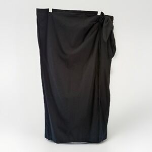 Women's Universal Thread Black Wrap Spring Maxi Skirt XL Summer